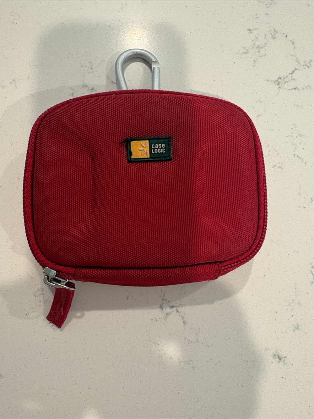 Case Logic Small Red Camera Zip Pouch with Carabiner